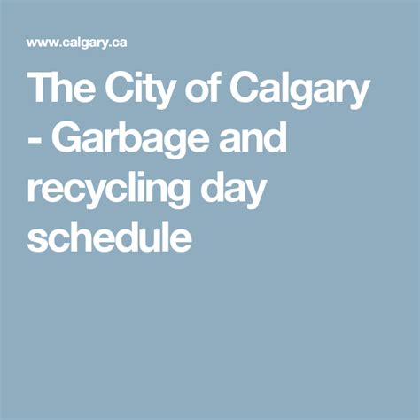 bin schedule calgary|Iba pa.